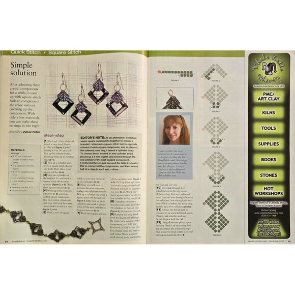 Bead And Button Magazine December 2007 Stitch A Dazzling Crystal Necklace - Picture 8 of 16